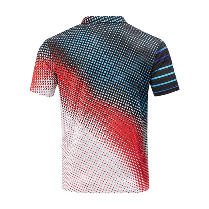 A Summer Men's European and American Cross-border Shirt 3D Printing Geometric Explosive Short Sleeve Outdoor Street Lapel POLO Shirt