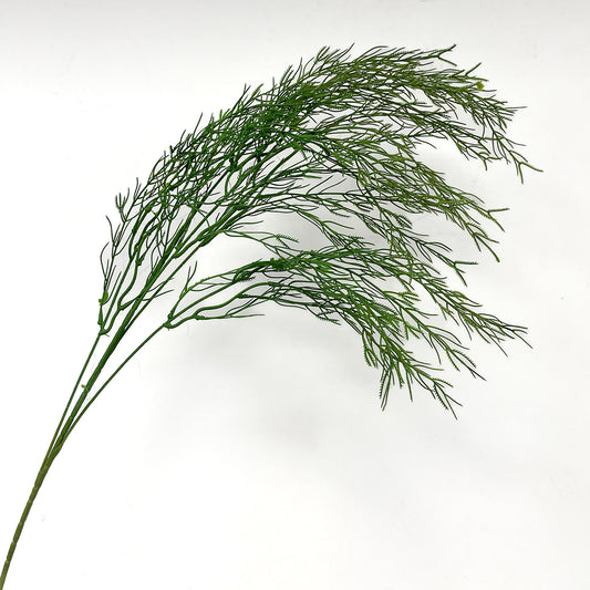 A simulated plastic leaf asparagus decorative leaf material hanging long whiskers white-green whiskers, simulated reed grass
