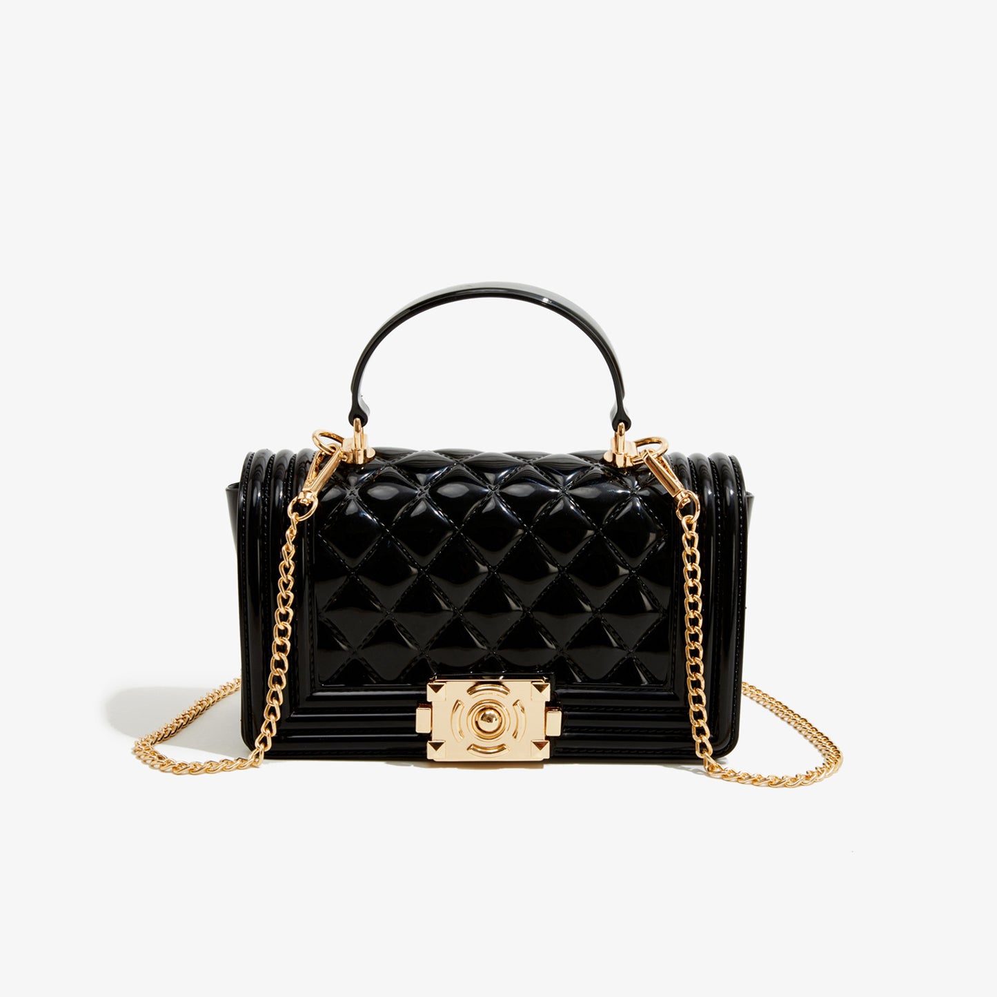 A PVC diamond square bag fashionable versatile handbag
