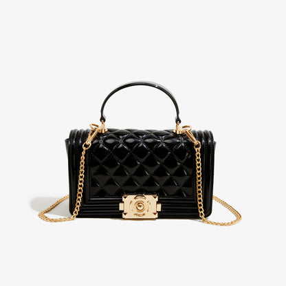 A PVC diamond square bag fashionable versatile handbag