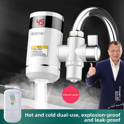 A digital display electric heating faucet wholesale instant fast heating faucet connection type electric heating faucet free installation