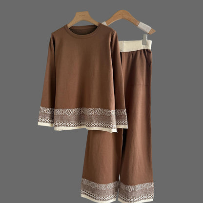 A knitted two-piece set