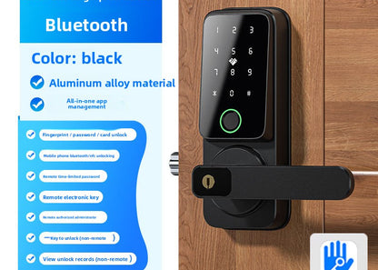 A popular household indoor room door all Bluetooth swipe card smart locks European and American wooden door fingerprint password locks