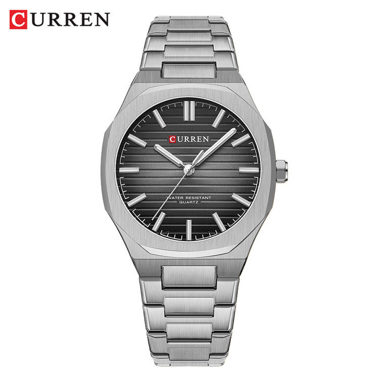 A  8456 men's steel belt business watch quartz simple men's watch cross-border explosion spot wholesale