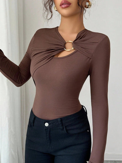 A long-sleeved top