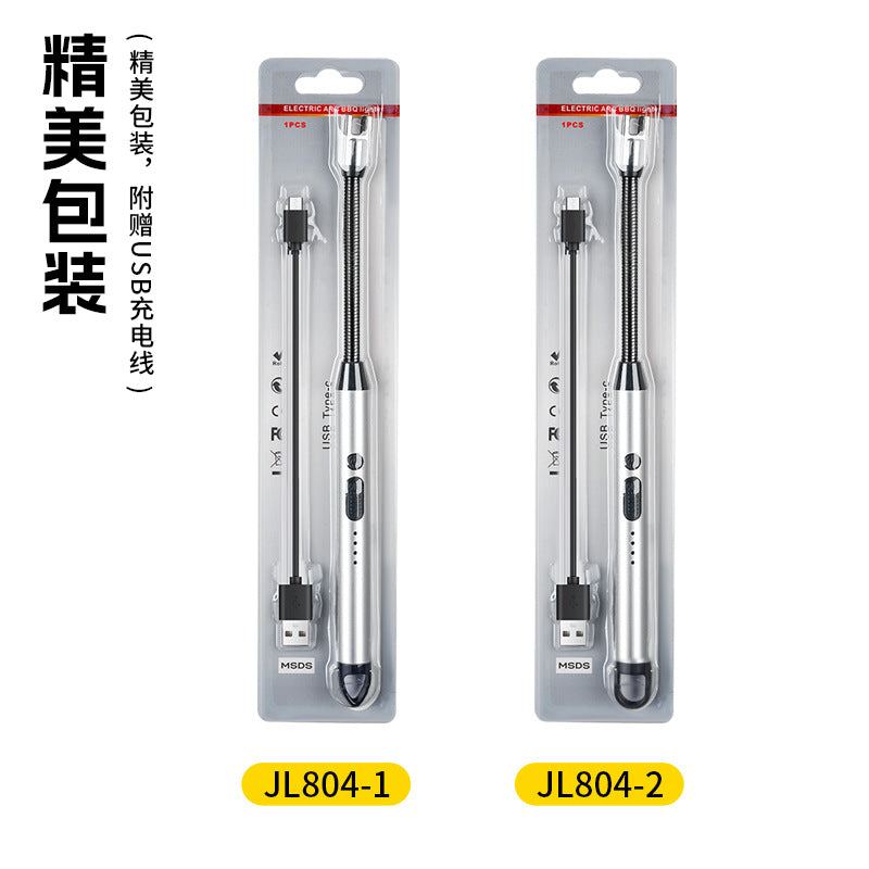 A JL804 factory direct sales rechargeable cigarette lighter aromatherapy gas natural gas stove USB arc kitchen ignition gun