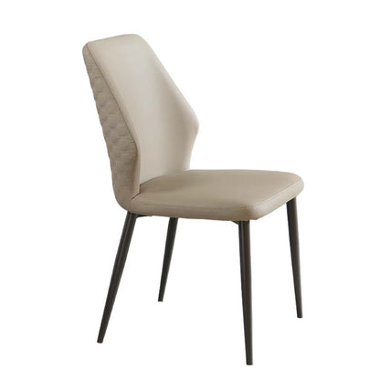 A leather metal chair seat