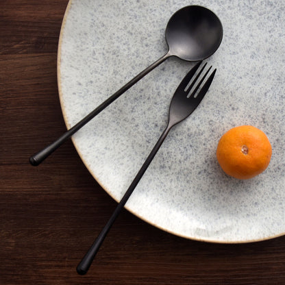 A retro old black tableware set