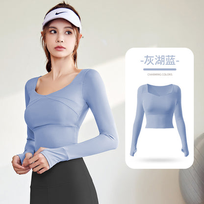 A High elastic, slim and thin yoga suit, nude suit, high waist running sports fitness suit