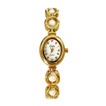 A medieval light luxury imitation pearl watch temperament bracelet women's watch