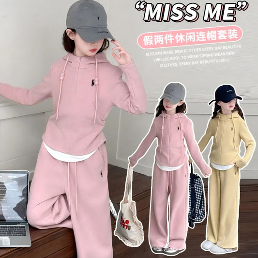 A children's set fake two-piece set