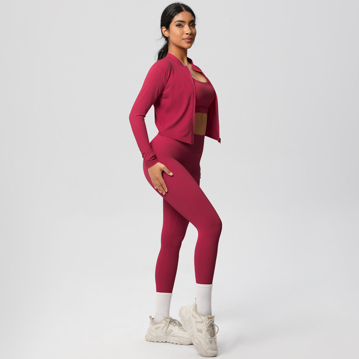A Tight Yoga Vest Jacket Shockproof Beauty Back Sports Bra Pilates Running Outdoor Yoga Clothing