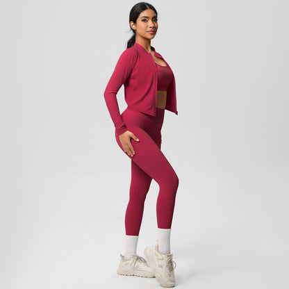 A Tight Yoga Vest Jacket Shockproof Beauty Back Sports Bra Pilates Running Outdoor Yoga Clothing