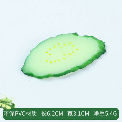 A Fake fruit slice Lemon slice Watermelon slice Fake cherry decoration photo Fruit props High imitation fruit slice model