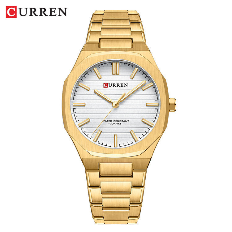 A  8456 men's steel belt business watch quartz simple men's watch cross-border explosion spot wholesale