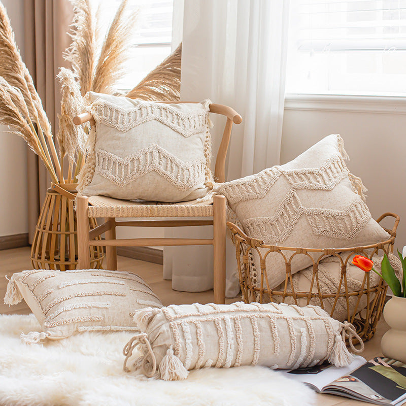 A throw pillow pillowcase