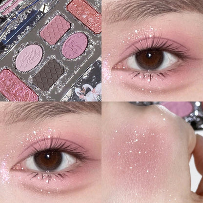 A new product,  Sweetheart Bear eyeshadow, Swan Cloud Shoulder, strawberry, all series of stores can be self-organized gift boxes.