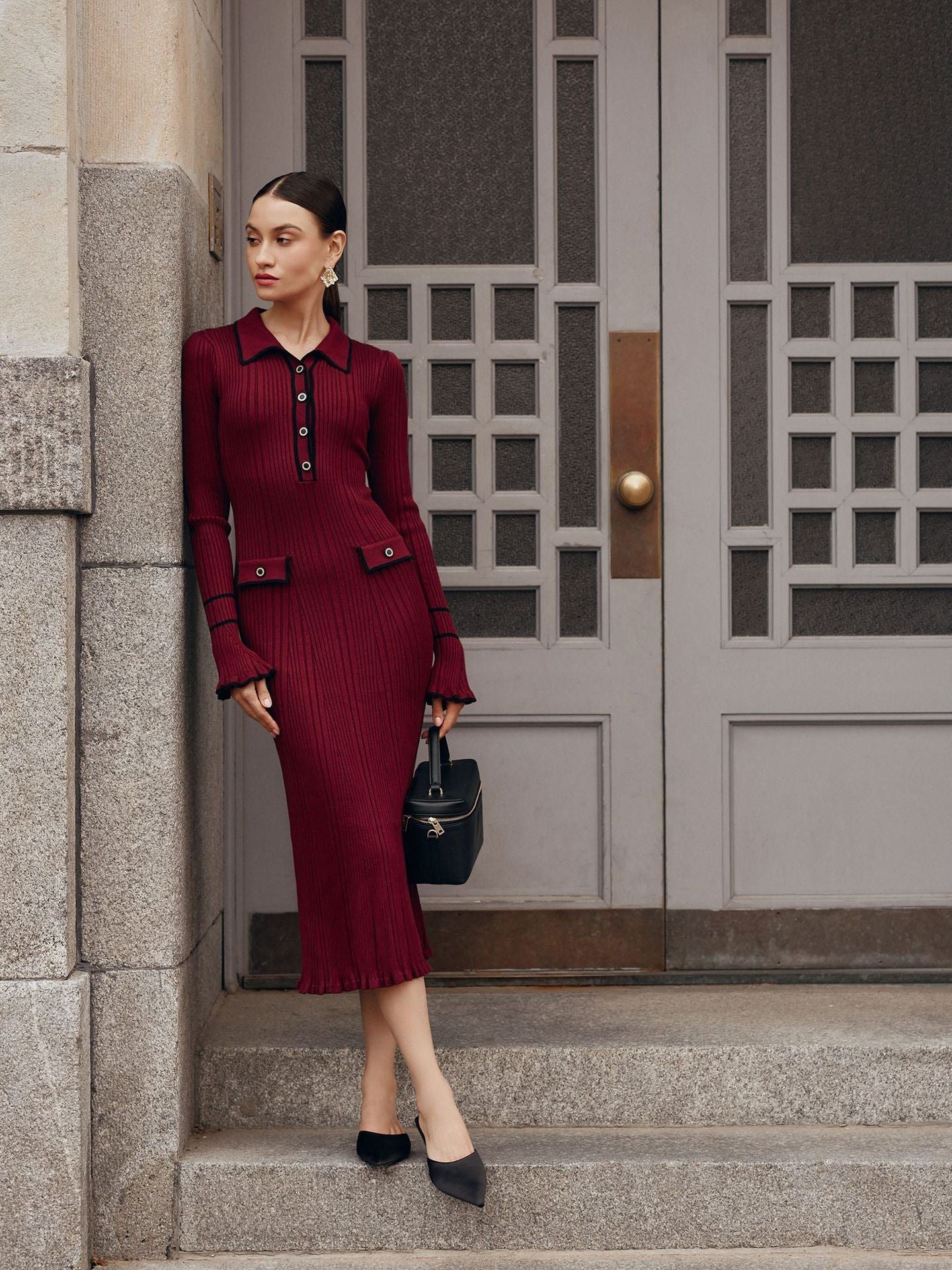 A knitted dress