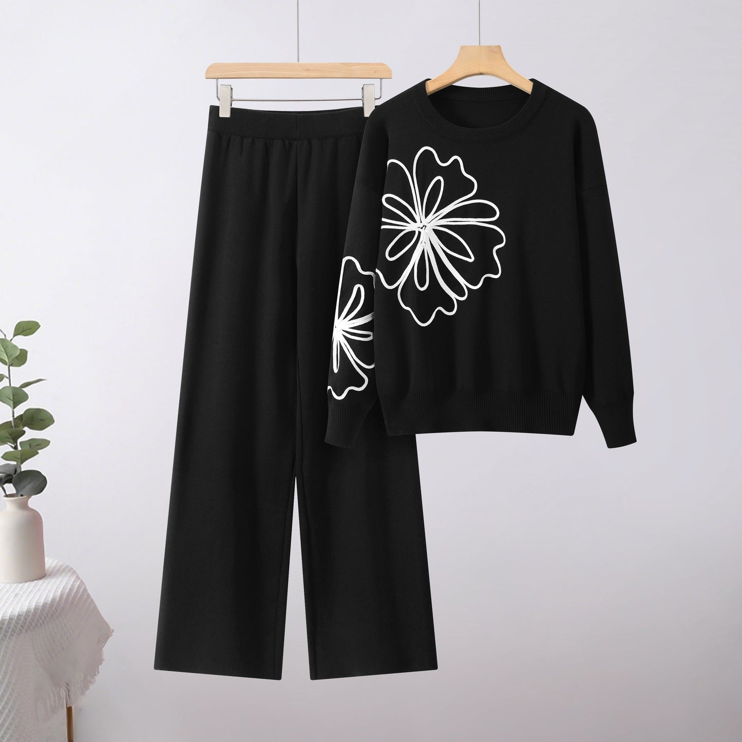 A knitted two-piece set