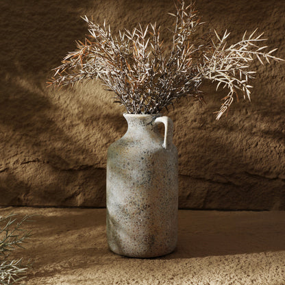 A coarse pottery handmade vase