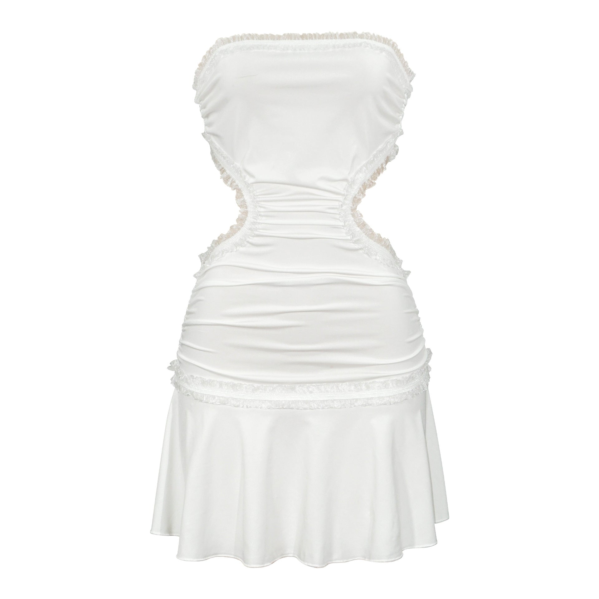 D089DS European and American cross-border 2025 new backless dress sexy trend lace splicing suspender waist skirt - Mixbatch