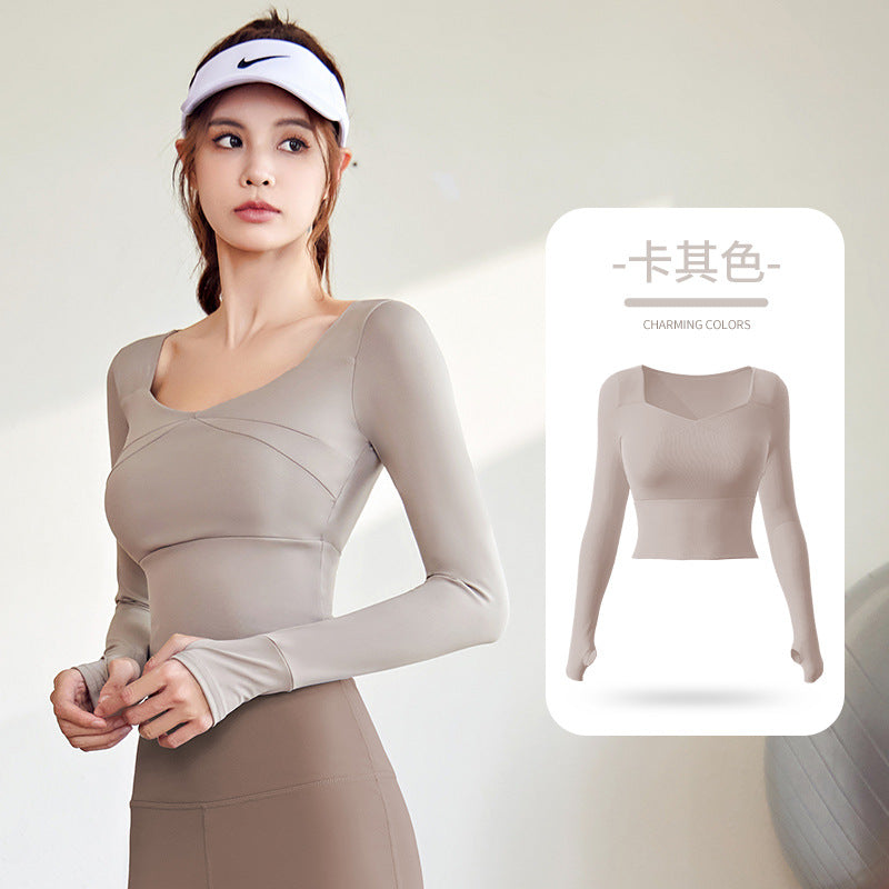 A High elastic, slim and thin yoga suit, nude suit, high waist running sports fitness suit