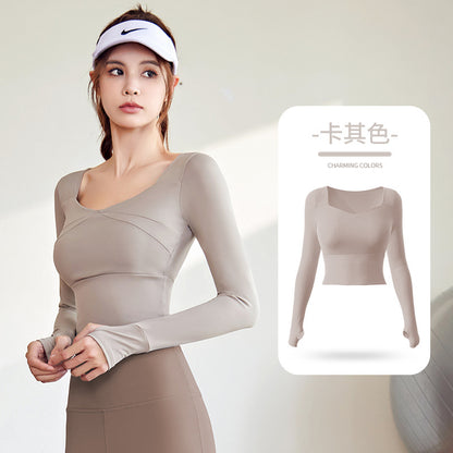 A High elastic, slim and thin yoga suit, nude suit, high waist running sports fitness suit