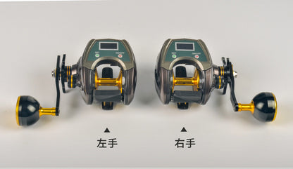 A sea fishing water drop wheel long-distance projection digital display wheel charging Luya fishing wheel