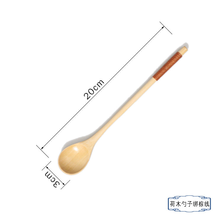 A solid wood spoon