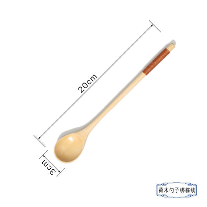A solid wood spoon