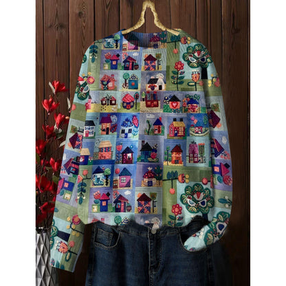 A printed sweater