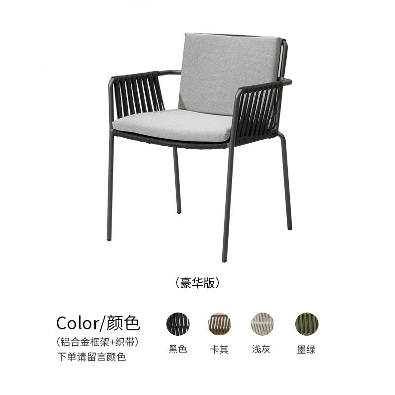 A outdoor rattan chair