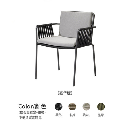 A outdoor rattan chair