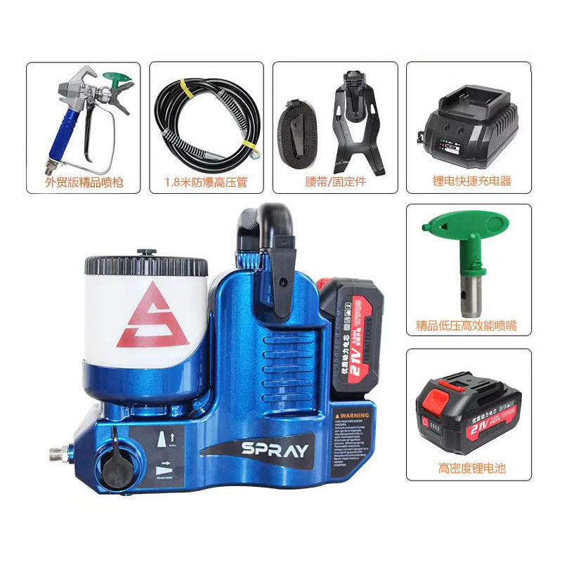 A High Voltage Handheld Lithium Battery Repair Sprayer Paint Paint High Voltage Airless Portable Rechargeable Electric Spray Gun
