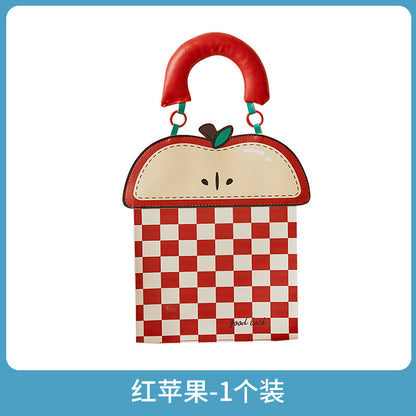 A cartoon wall-mounted tissue bag