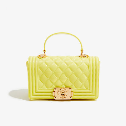 A PVC diamond square bag fashionable versatile handbag