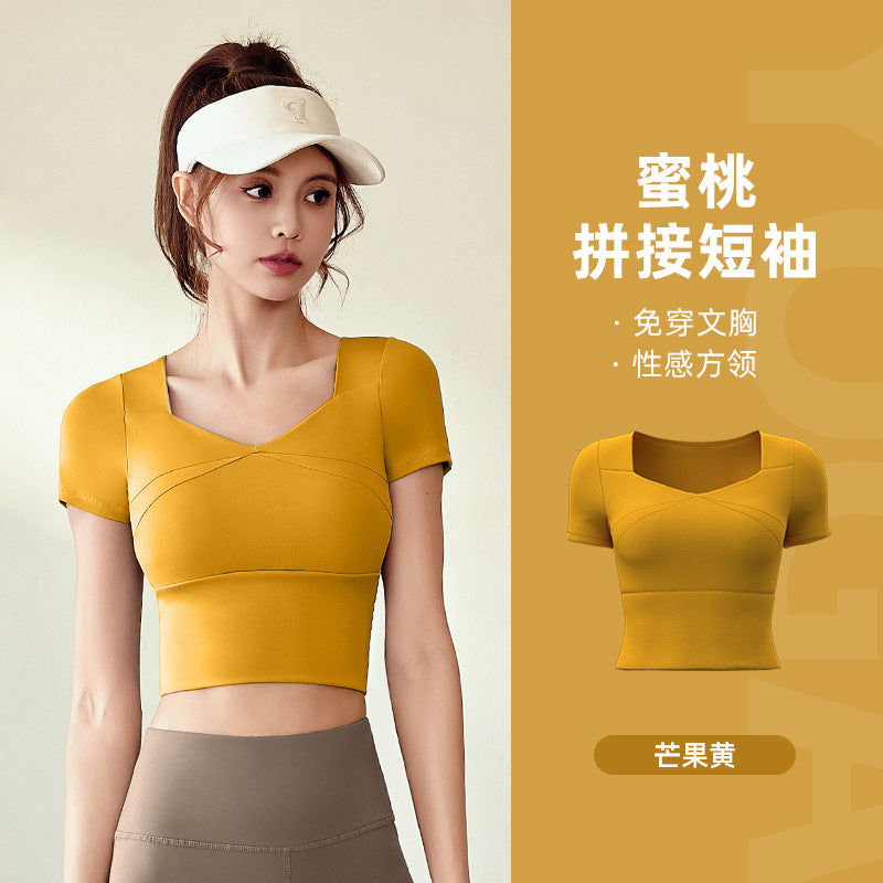 A Yoga suit Naked high elastic yoga suit Slim fit sports thin outdoor fitness suit women