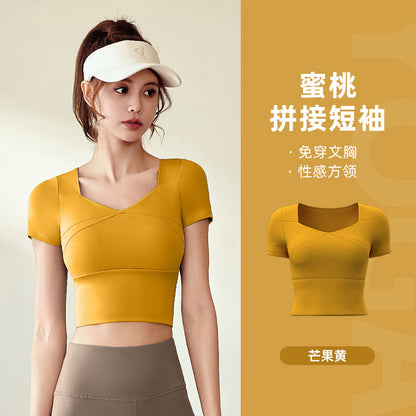 A Yoga suit Naked high elastic yoga suit Slim fit sports thin outdoor fitness suit women