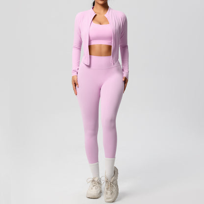 A Tight Yoga Vest Jacket Shockproof Beauty Back Sports Bra Pilates Running Outdoor Yoga Clothing