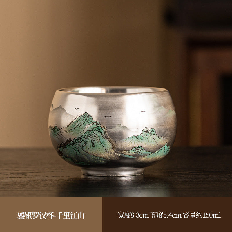 A Silver-plated cup teacup