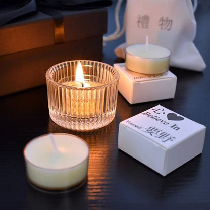 A Transparent glass candle cup Hot-selling candle holder cup Popular candle cup Empty glass aromatherapy cup