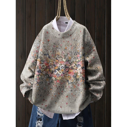 A printed sweater