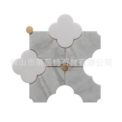A marble mosaic wall tile