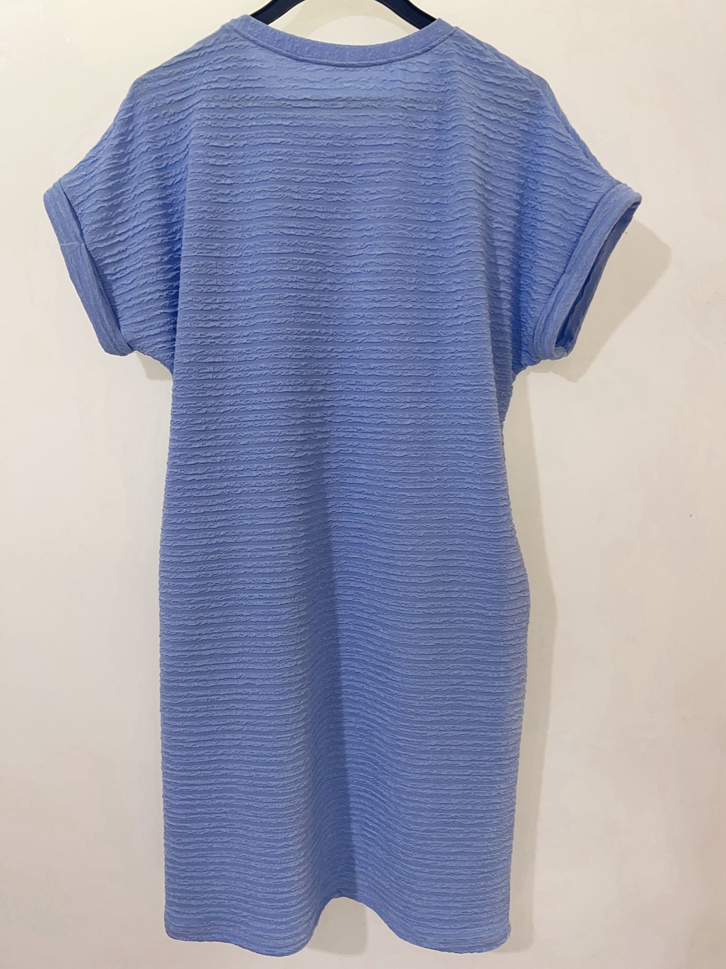 Europe, America, cross-border Amazon independent station 2025 summer new product loose round neck pocket solid color short-sleeved dress women