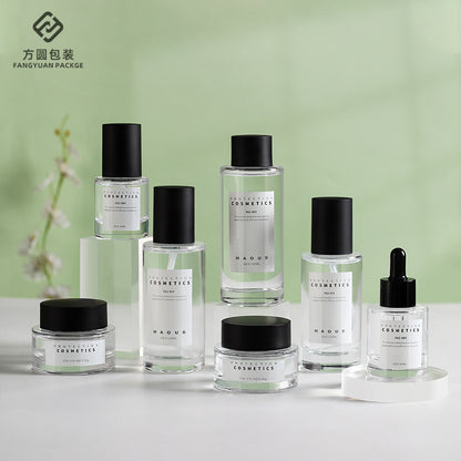 A New product straight round thick bottom glass cream bottle, dropper essential oil bottle, cosmetic bottle, lotion bottle in stock - Mixbatch