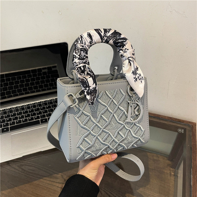 A  bag with embroidery pattern