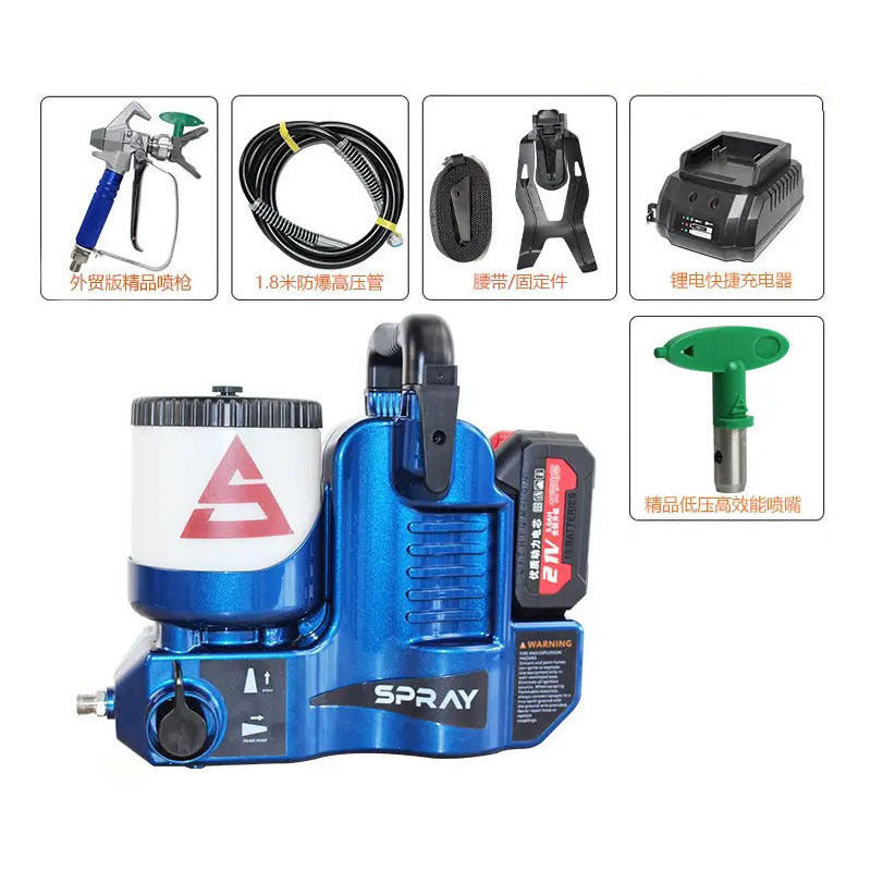 A High Voltage Handheld Lithium Battery Repair Sprayer Paint Paint High Voltage Airless Portable Rechargeable Electric Spray Gun