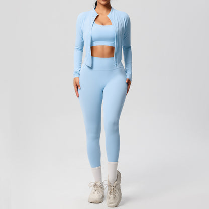 A Tight Yoga Vest Jacket Shockproof Beauty Back Sports Bra Pilates Running Outdoor Yoga Clothing