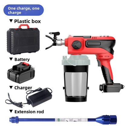 A Electric lithium battery high voltage airless sprayer Spray gun Paint paint latex paint sprayer Handheld spray gun