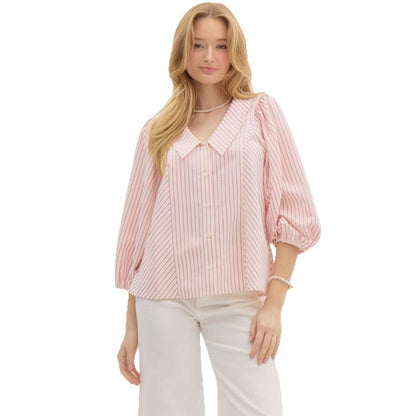 Europe and the United States cross-border 2025 Amazon independent station TK summer new products women's lapel bubble sleeves sweet doll shirt